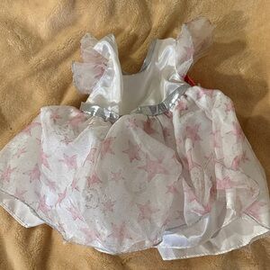 Vintage White and Pink Starry Dress